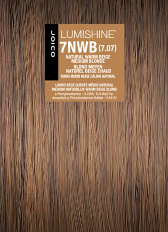 Joico Lumishine Permanent Créme - 7NWB (7.07) Natural Warm Beige Medium Blonde Hajfesték 74ml főképe